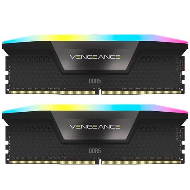Memoria RAM DDR5 64GB 5200MT/s CORSAIR VENGEANCE RGB 2x32GB Negro