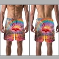 thumbnail image 3 of luoweisi Men's Beach Shorts Quick Dry Swim Trunks with Mesh Lining Flamingo 2XL, 3 of 5