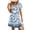 Blue, variant on Spring Dresses for Women 2026 Casual Summer V Neck Floral Print A-Line Dress Beach Vacation Sundress Modest Dresses