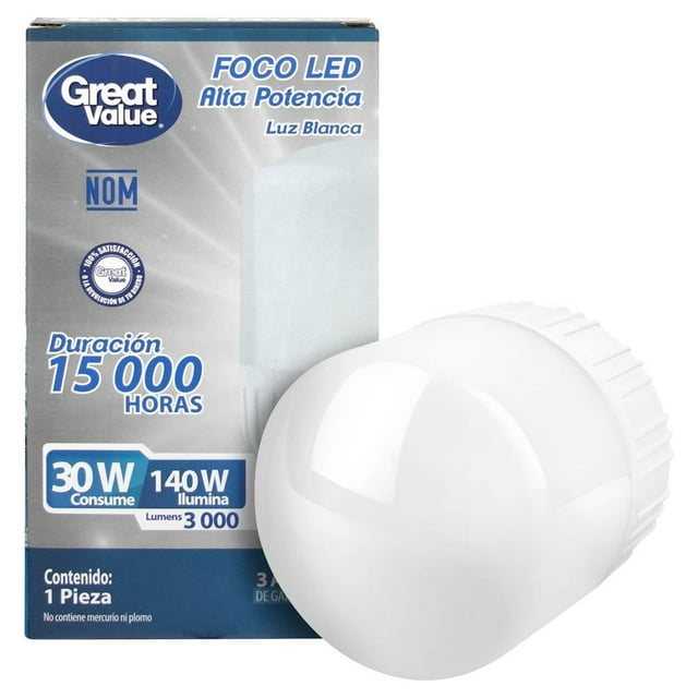 Foco LED Great Value 30 W Luz Blanca 410554