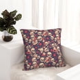 thumbnail image 6 of Fuzoiu Skull rock music record Print Square Pillow Cover,Hidden Zipper Design,Luxury Square Pillow Case, Throw Pillow,Couch Cushion-24"x24", 6 of 7