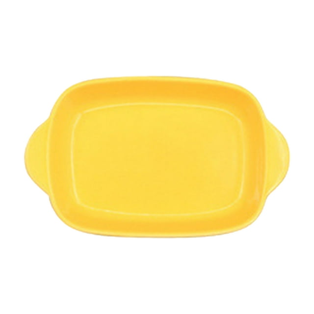 Plato Para Hornear De Cerámica Adecuado Para Horno Microondas Vajilla Herramienta De Cocina Amarillo Sunnimix Placa para hornear