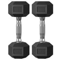 thumbnail image 3 of SONGMICS 2 Mancuernas Hexagonales, 2 x 5 kg, para Entrenamiento, Fortalecimiento, Gimnasio, Negro Tinta MSYL050B01, 3 of 8