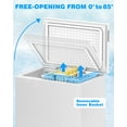 thumbnail image 4 of Crzoe 7.0 Cu.Ft Chest Freezer with Removable Basket and Bottom Defrost Water Drain Freestanding Top Open Door, Deep Freezer, Mini Freezer with Adjustable 7 Thermostat for Home/Apartment, White, 4 of 7