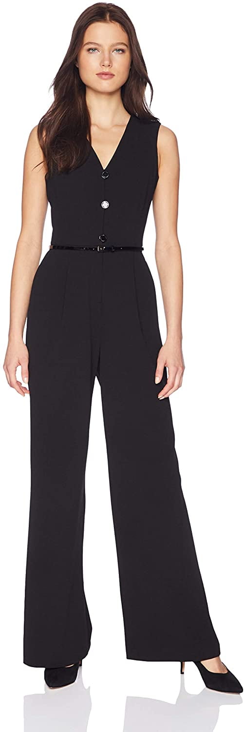 black jumpsuit calvin klein