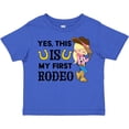 thumbnail image 3 of Inktastic Yes, This is My First Rodeo Cowgirl in Hat and Boots Girls Toddler T-Shirt, 3 of 5