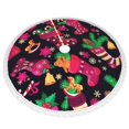 thumbnail image 3 of Faldas para árbol de Navidad de 30 pulgadas con texto "Merry Christmas", tapete para árbol de Navidad para vacaciones de invierno, falda para árbol de Navidad para decoraciones navideñas rústicas, 3 of 8