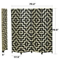 thumbnail image 7 of 4 Panel Room Dividers Foldable Privacy Screen Decorative Indoor Screen 6TF Wooden Office Dividers Partition Wall for Home, Office, Bedroom, Diamond, 7 of 7