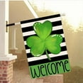 thumbnail image 4 of Welcome St Patricks Day Shamrock House Flag 28x40 Double Sided for Outside Green Clover Classic Striped Large Spring Garden Flag Outdoor Saint Patrick''s Day Decorations 17-b28, 4 of 6