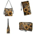 thumbnail image 4 of ZUXONGSY Sunflower Print 2 Pcs Bucket Purse Set for Women Lightweight Shoulder Bag with Leather Wallet Casual Top-Handle Handbags with Purse for Shopping, 4 of 4