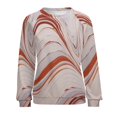 thumbnail image 7 of Colorful Marble Pattern Women's Floral Printed Sweatshirt Long Sleeve Crewneck Casual Loose Vintage Graphic Pullover Tops, 7 of 7