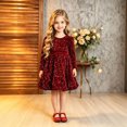 thumbnail image 2 of Bobifish Toddler Girls Dress Long Sleeve Soft Velvet Sequin Pleated Warm Dress Stage Parties Girls Skirt, 2 of 4