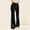 Black, variant on Ovbmpzd Women's Velour Pants Velvet Green Flare Leg Pants Lounge with Pockets High Waisted Drawstring Pants for Women L
