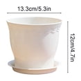 thumbnail image 2 of Plastic Flower Pot with Scalloped Rim for Indoor and Outdoor Plants, Suitable for Succulents and Green Plants, Home Decor Planter, 2 of 5