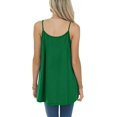 thumbnail image 6 of Summer Beach Tank Tops for Women Pleated Adjustable Strap Camisole Loose Fit Casual Sleeveless Green M, 6 of 13
