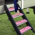 thumbnail image 2 of Yuyamidu American Flag RV Step Covers Cowboy RV Steps Covers Rugs 4 Pack RV Camper Step Covers 19.5" x 7.5" RV Stair Carpet Camper Accessories, Pink, 2 of 7