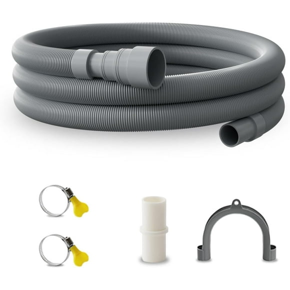 10 feet (3 Meters) Hose Universal Washing Machine Drain Hose Flexible Dishwasher Drain Hose Extension Corrugated Washer Discharge Hose Kit
