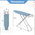 thumbnail image 3 of Gymax 57'' x 15'' Foldable Ironing Board w/ 7-Level Height Heat-resistant Ironing Cover blue, 3 of 10