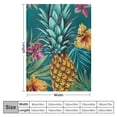 thumbnail image 4 of ARISTURING Pineapples Flowers Leaves Flannel Blanket Exquisite Gifts for All Seasons Super Soft Blanket 60x80in, 4 of 6
