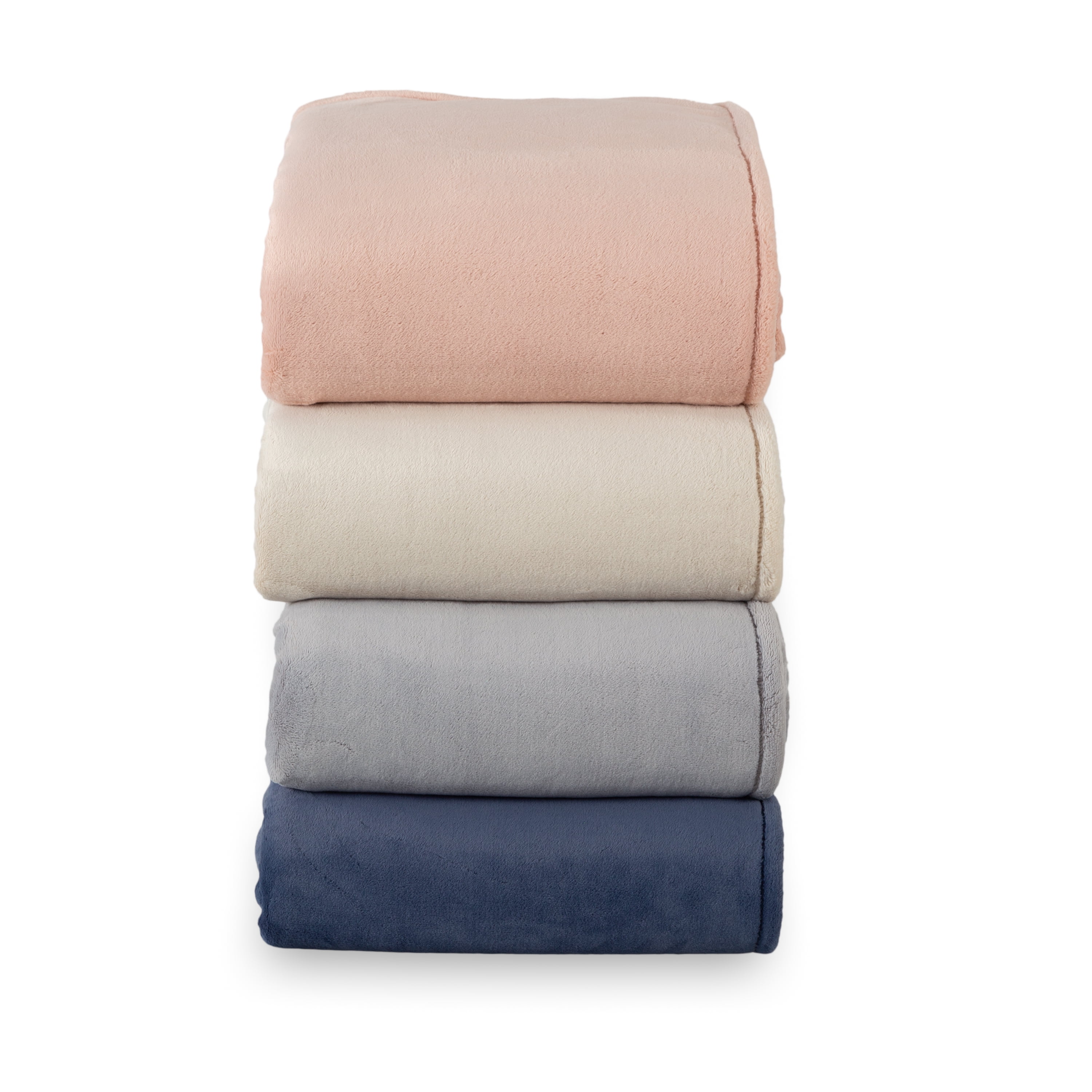 Hotel Style Oversized Luxury Plush Bed Blanket in Full/Queen, 90” x 94”, Grey
