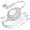 White, variant on Bravoul 100W Multi Charging Cable 5 in 1 Retractable Fast Charging Cable with Type C/Lightning/Micro USB Ports for Multiple Devices (Pink)