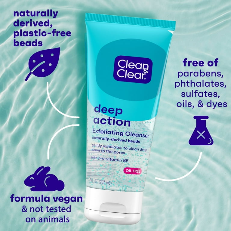 Clean Clear Oil-Free Deep Action Exfoliating Acne Face Wash