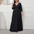 thumbnail image 6 of Njagoc3 Womens Long Sleeve V - Neck Maxi Dress, Flowy Formal Gown, Evening Party & Gala Wear, 6 of 6