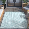 thumbnail image 4 of Well Woven Indoor/Outdoor Area Rug 5'3" x 7'3" Khalo Teal Blue Modern Tribal, 4 of 8