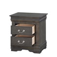 thumbnail image 2 of JERFIT Modern Nightstand with 2 Drawers, Dark Grey Bedside Table with Metal Handles for Bedroom, Compact Storage Cabinet, 2 of 8