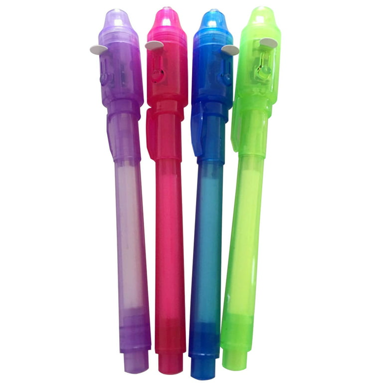 Invisible Ink Pen, Pen Invisible Disappearing Ink Pen With Uv Light Magic  Marker For Secret Message And Kids Party Christmas Toy