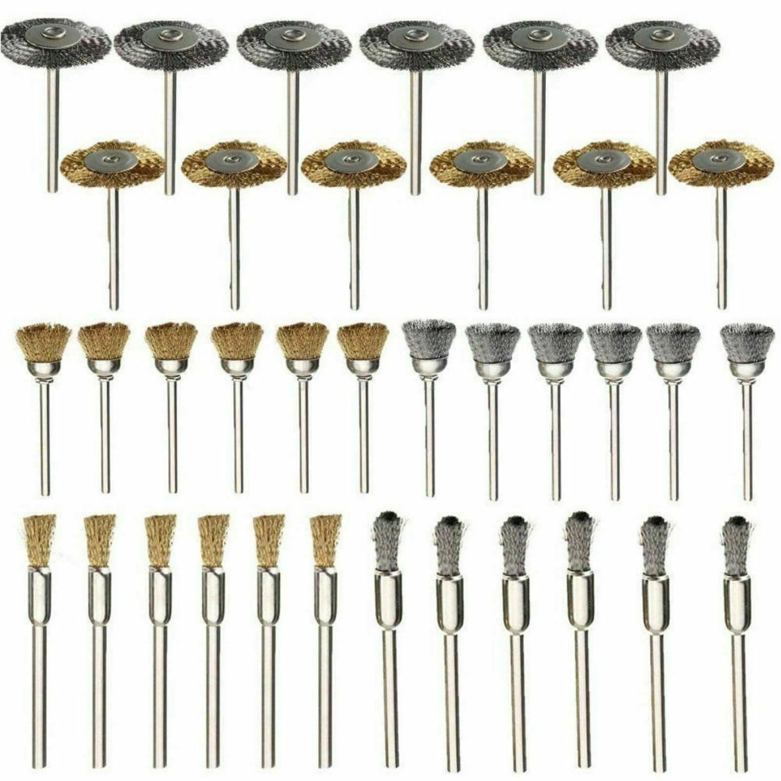 Ensemble de 36 Broches de Roue d'Ambre en Acier Inoxydable pour Taladro Erramientas Rotativas
