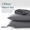 thumbnail image 2 of Micropuff 2-Piece Standard Pillowcase Set with Matching Full Size Fitted Sheet Soft, Durable, and Fade-Resistant Bedding - Hotel Luxury Style Sheet Set Wrinkle Free (Flat Sheet Not Included), 2 of 10