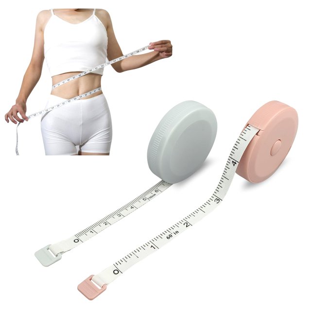 LoonWear Mini Tape Measure, 1.5m Tape Measure with Case Double-Sided Measuring Tape Tailors Tape Measure for body Tailor, 2 Rolls 60-Inch Retractable Soft Sewing Tape Set for Measuring Body Clear