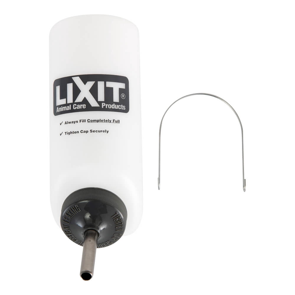 (4 pack) Lixit Wide Mouth Cage Water Bottles for Rabbits, Ferrets, Guinea Pigs, and Chinchillas