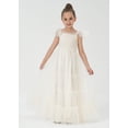 thumbnail image 3 of 2Bunnies Girls' 4T-8yr Vintage Boho Smocked Bodice Ruffle Tulle Dress, 3 of 7