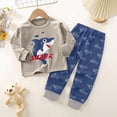 thumbnail image 2 of Gibobby Boy Outfits Fall Winter Printed Cute Printed Long Sleeve Outwear Clothing Sets 1T 2T 3T 4T Toddler Boys Outfit Sets(6-7 Years,Grey), 2 of 5
