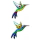 thumbnail image 1 of 2x Metal Colibrí Arte de rnamento Escultura Colgante Decoración para El Hogar Al Aire Libre Soledad Arte de la pared del colibrí, 1 of 7