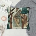 thumbnail image 2 of Qinduosi Hello Winter Pine Cone Decorative Throw Pillow Cover, Let It Snow Wooden Christmas Tree Cushion Case Decor, Bow-Knot Berry Snowflake Pillowcase Decorations for Sofa Couch  White, 2 of 5