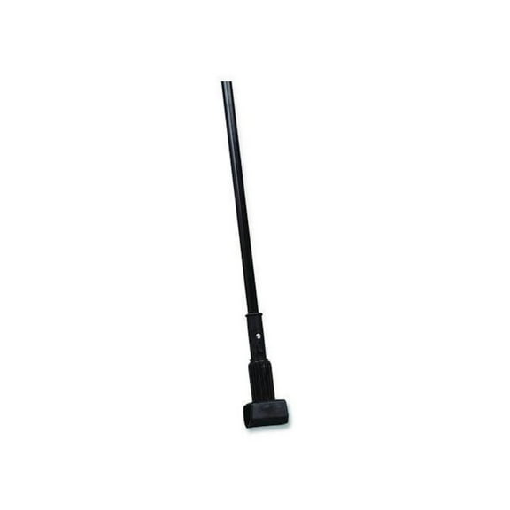 Carlisle Vinyl Coated Jaw Style Metal Mop Handle, 1" dia x 60", Black