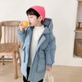 thumbnail image 2 of Kids Children Baby Winter Solid Warm Girls Boys Hooded Jackets Outerwear Coats, 2 of 6