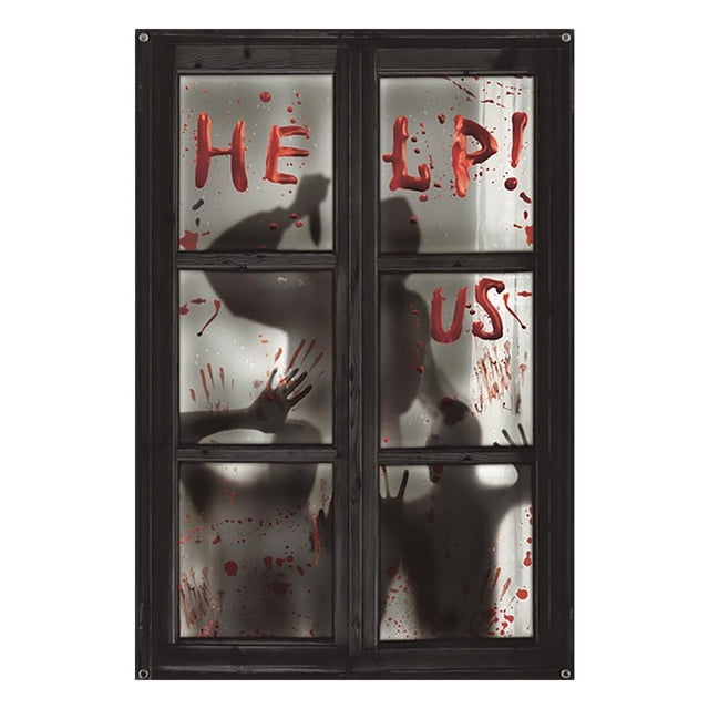 WLOELOEW Halloween Horror Curtain Background Cloth Version A For Party Celebration With Scary Designs This 100 Polyester Hanging Cloth Is Perfect For Indoor And Outdoor Decor A