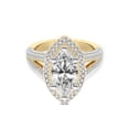 thumbnail image 4 of IGI Certified 4 Carat Marquise Shape Lab Grown Diamond Engagement Ring | 14K Yellow Gold | Opulenté Antique Halo Diamond Ring | FG-VS Quality Friendly Diamonds, 4 of 6