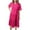 Hot Pink(Trending), variant on Mingw Womens Dress Short Sleeve Polo Shirt Dress Casual Ruffle Hem Solid Color Loose Mini Dresses XXL