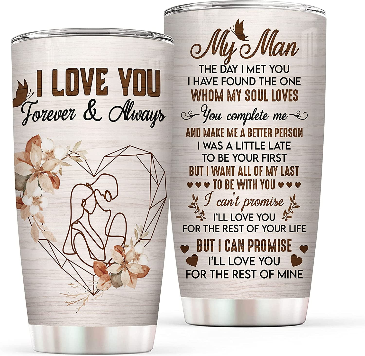 20Oz Stainless Steel Tumblers Valentines Day Anniversary - I''d Find You  Sooner & Love You Longer - Wife Gifts For Women Birthday Unique Simple  Modern Tumbler I Love You Gifts For Her 