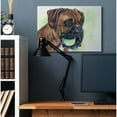 thumbnail image 3 of Stupell Industries Boxer With Ball Dog Pet Animal Watercolor Painting Canvas Wall Art by George Dyachenko, 3 of 5