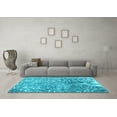 thumbnail image 3 of Ahgly Company Indoor Round Abstract Light Blue Contemporary Area Rugs, 7' Round, 3 of 4