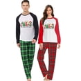 thumbnail image 2 of Conjunto de pijamas navideños para parejas, ropa de dormir roja para adultos, Jeaus de Navidad, 2 of 4