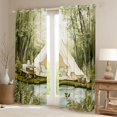 thumbnail image 2 of Erosebridal Jungle Camping Tent Black Out Curtains for Teens Boys Girls,Kids Rustic Lake Life Curtains Pack of 2 (42x63 Each),Ultra Soft Home Decor, 2 of 6