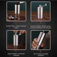 thumbnail image 4 of Molinillo de café manual - Molinillo de Rebabas de Acero Inoxidable Molinillo de café de Mano Vintage Portátil para viajes de Campamento, 4 of 4