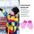 thumbnail image 3 of Manoplas Minnieouse para niños, calentador de manos, guantes de color sólido, rosa, 3 of 6